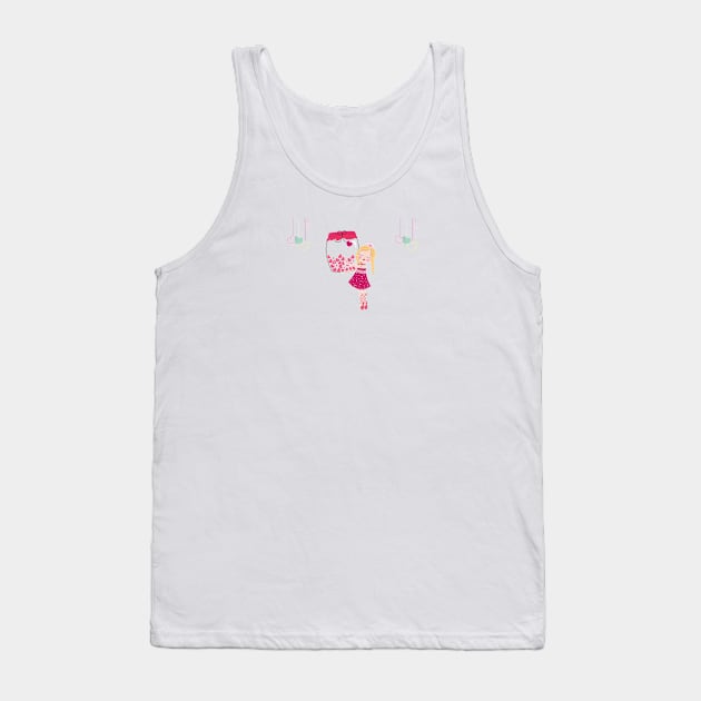 Cute fairy girl heart-filled jar. Tank Top by GULSENGUNEL